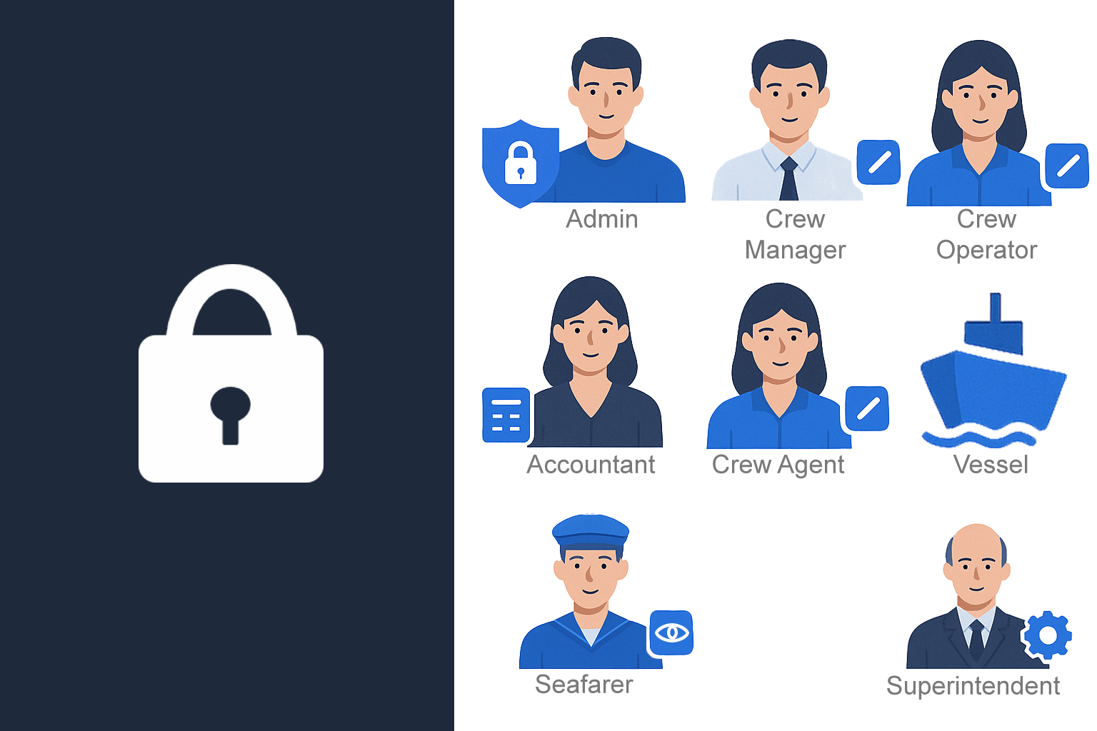 E‑CMS roles hero